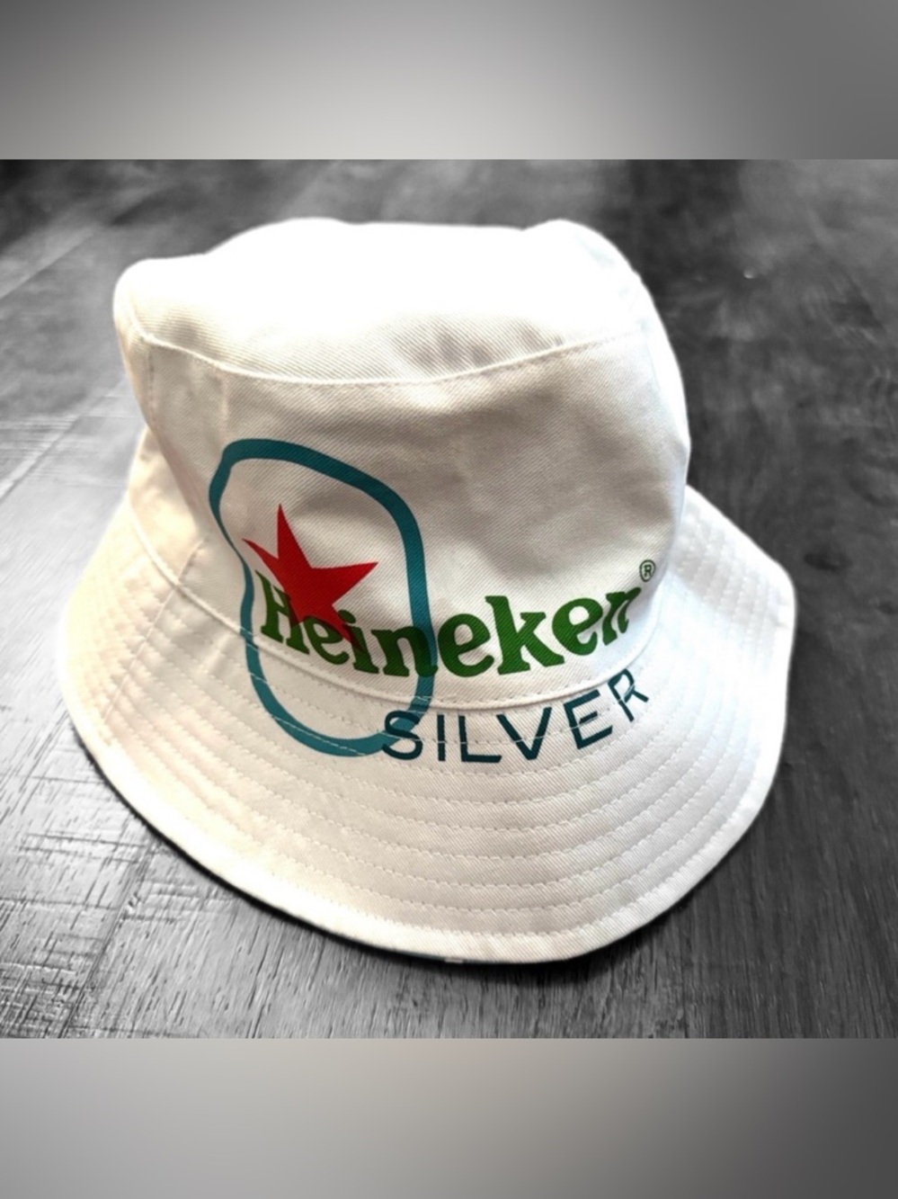 HEINEKEN Silver bucket hat, unisex, NWOT